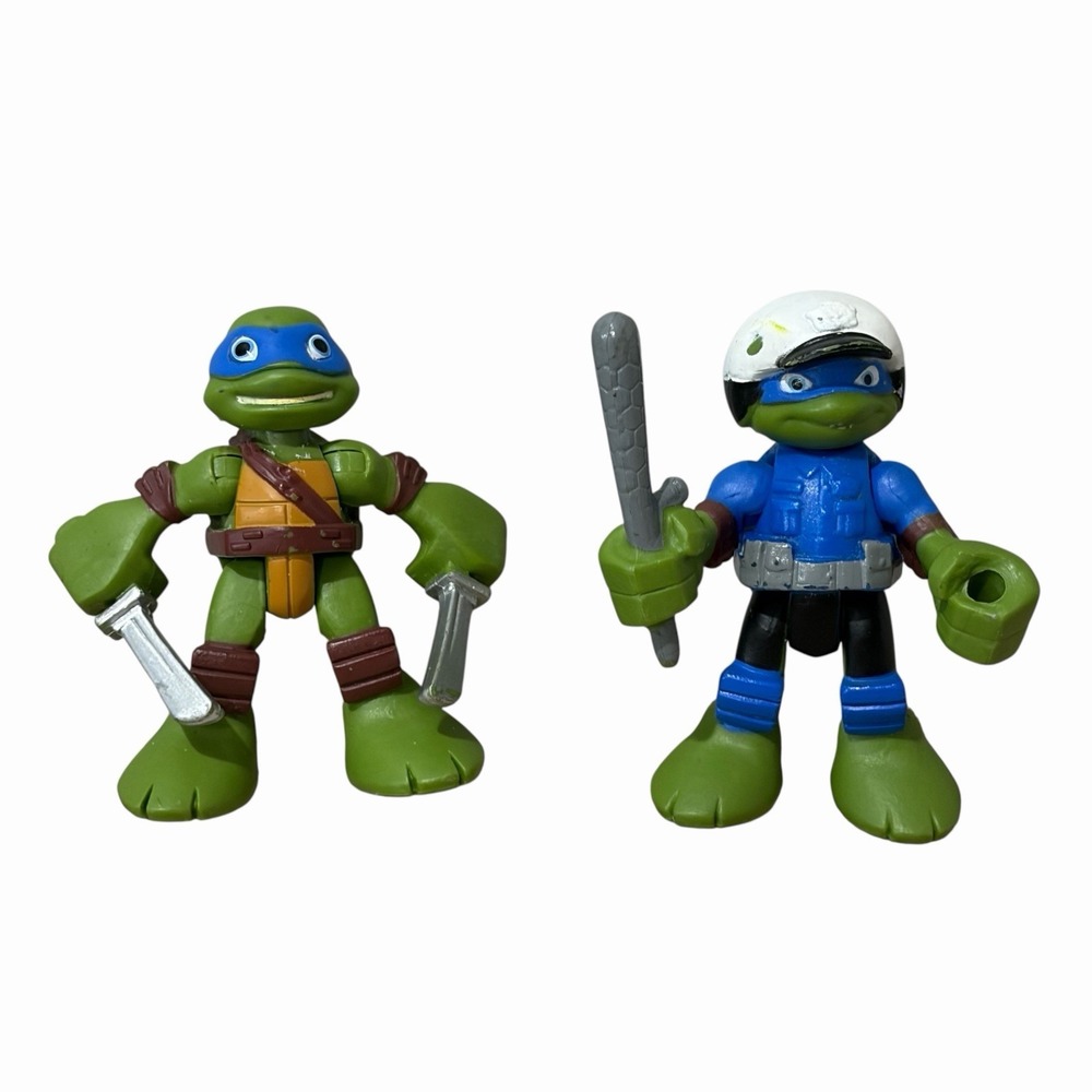 Teenage Mutant Ninja‎ Turtles Viacom Playmate 2014 Leonardo Set 2.5" Figures